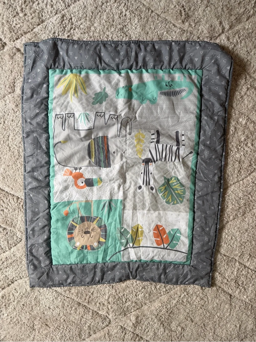Bundle of 3 Safari Zoo Baby Blankets